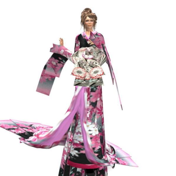 Pink-oiran kimono yozakuraop-